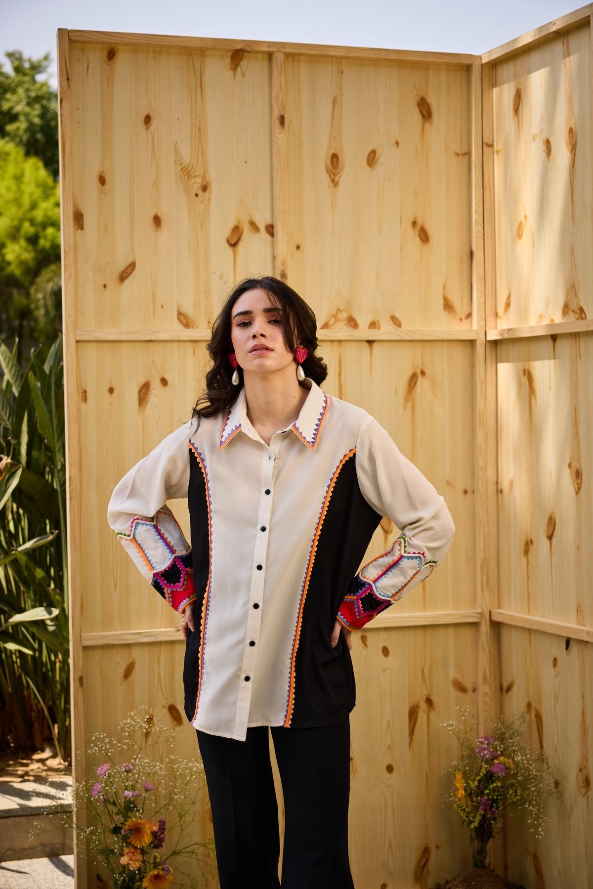BLACK RAVEN EMBROIDERY SHIRT
