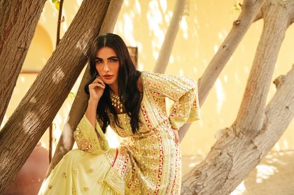 MINT GREEN MULTI-COLOUR PARISAA GARARA