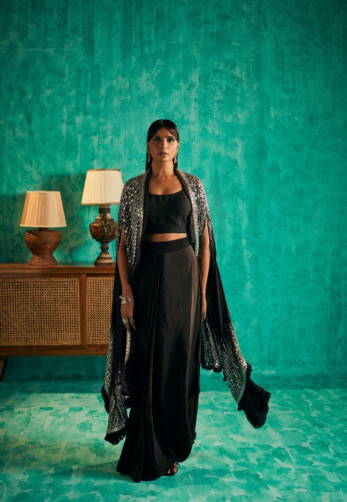 INDO WESTERN CAPE OUTFIT