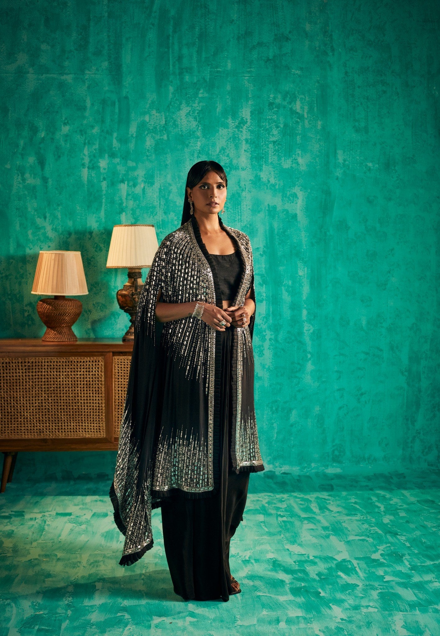 INDO WESTERN CAPE OUTFIT