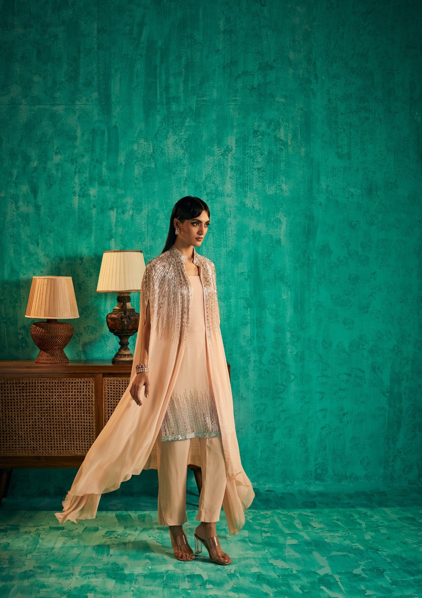 INDO WESTERN CAPE OUTFIT