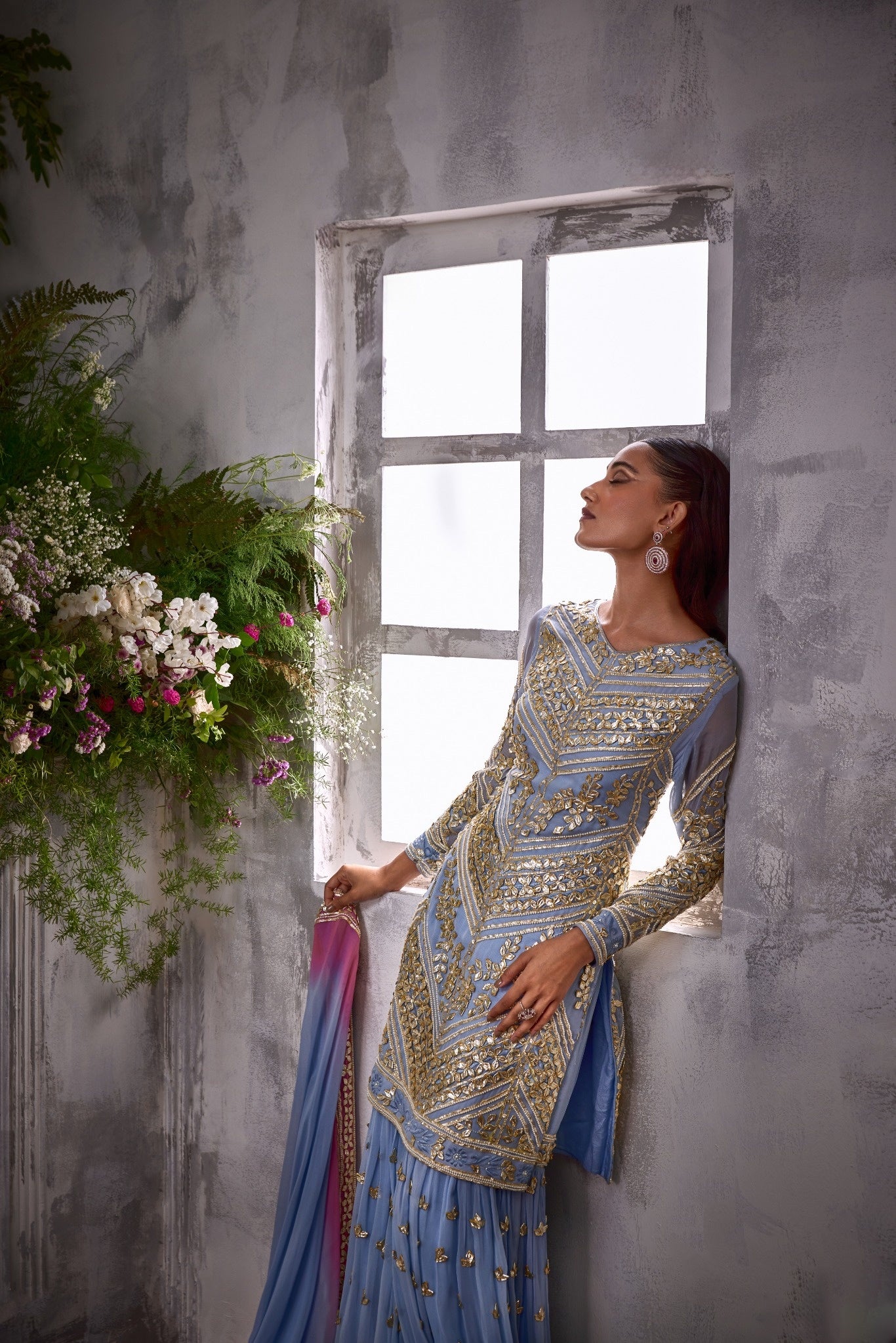 SKY BLUE GOTA SHARARA