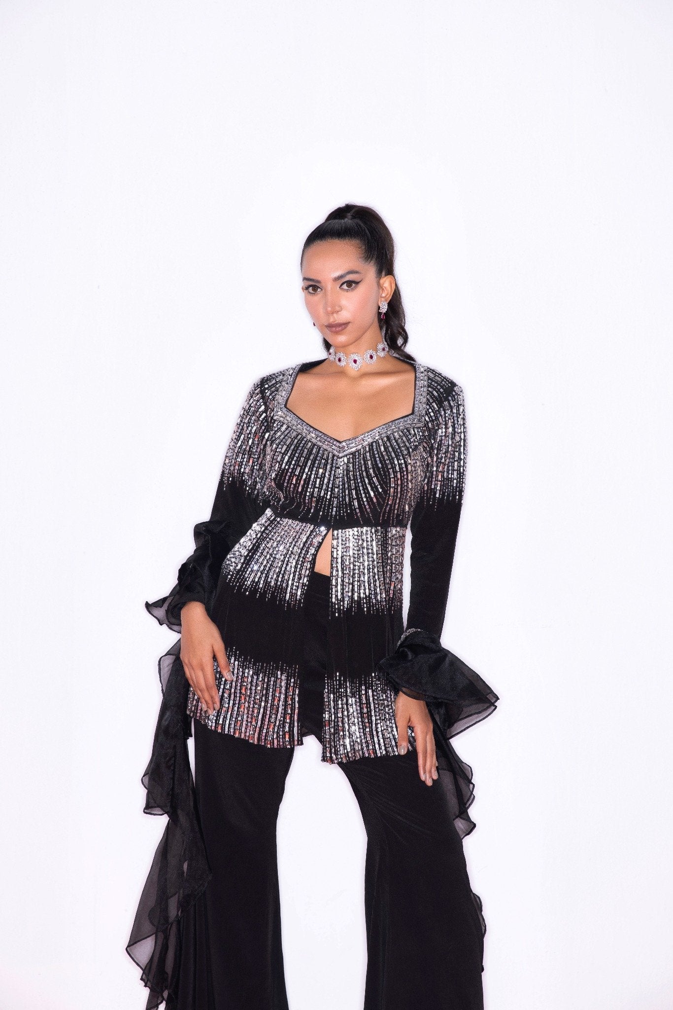 CHABLACK MAGIC PEPLUM SHARARA