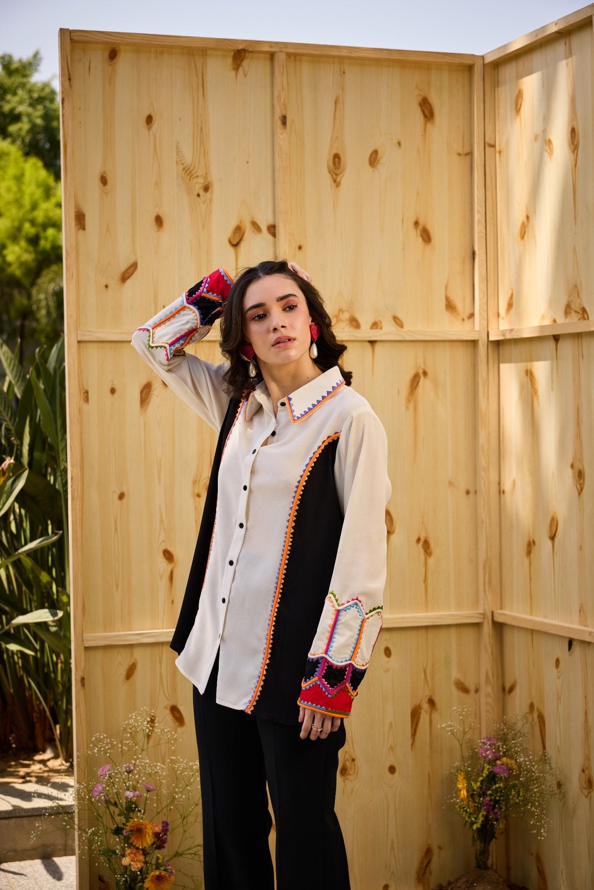 BLACK RAVEN EMBROIDERY SHIRT