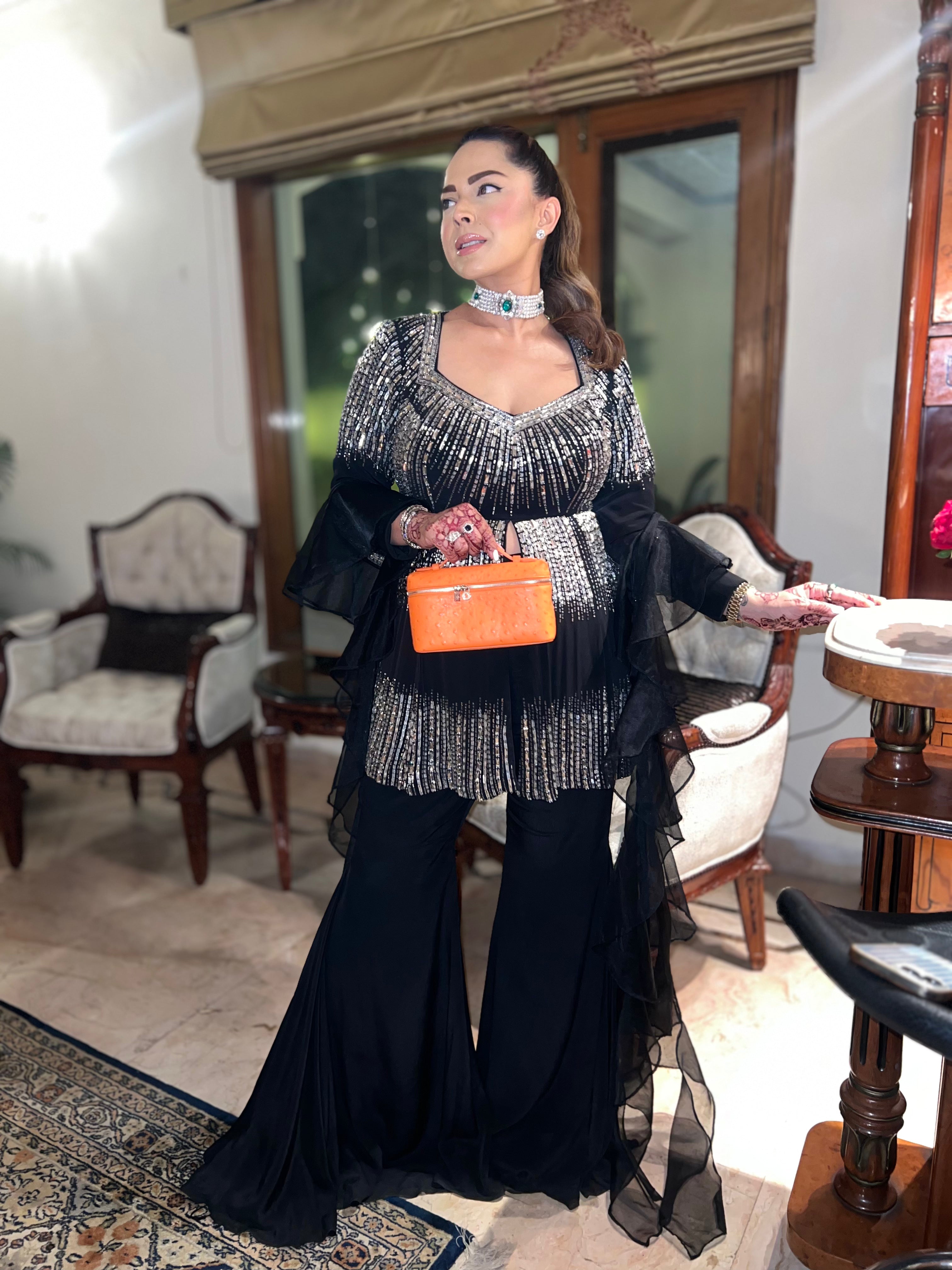 Chandani Girdhar in Charblack Magic Peplum Sharara