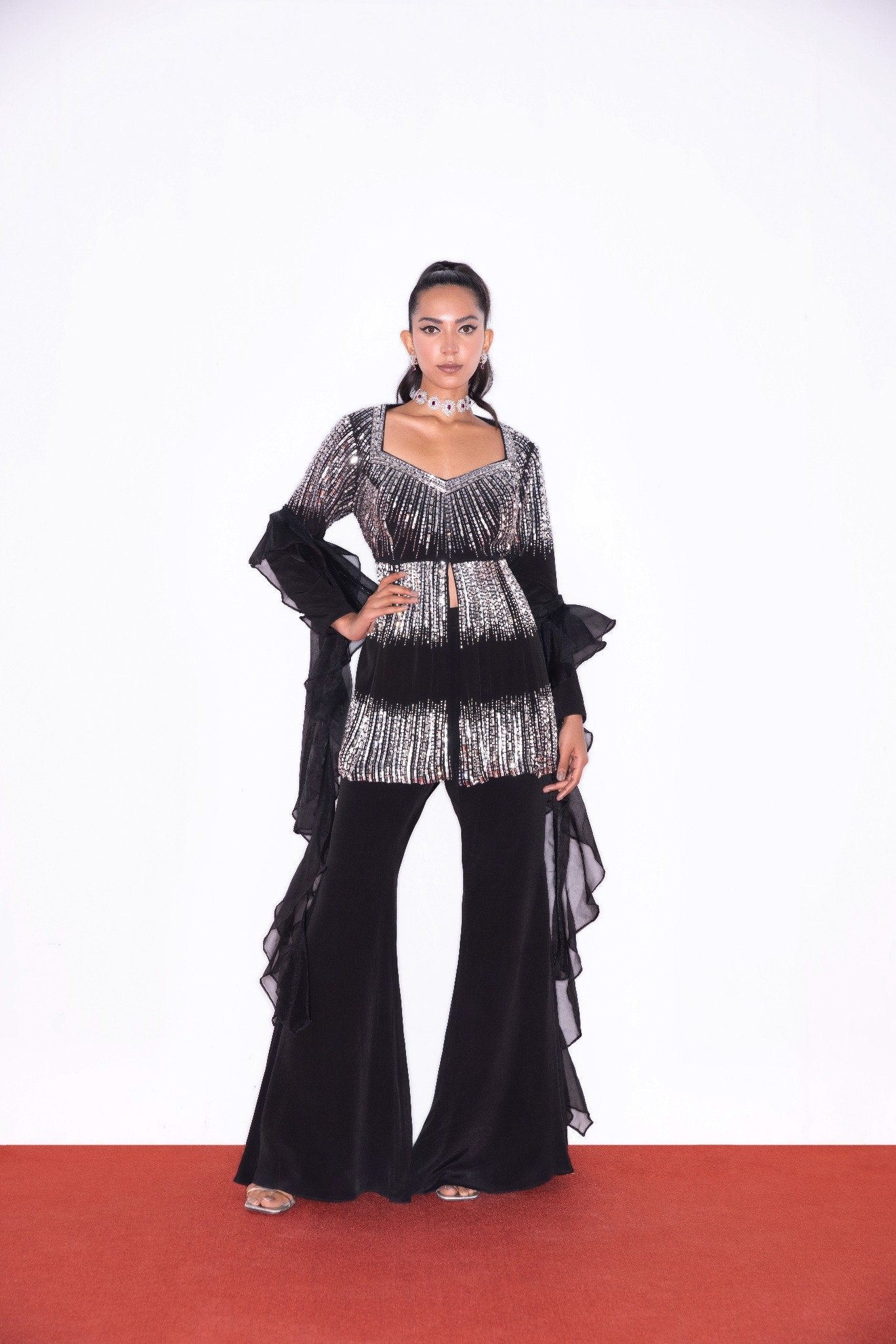 CHABLACK MAGIC PEPLUM SHARARA