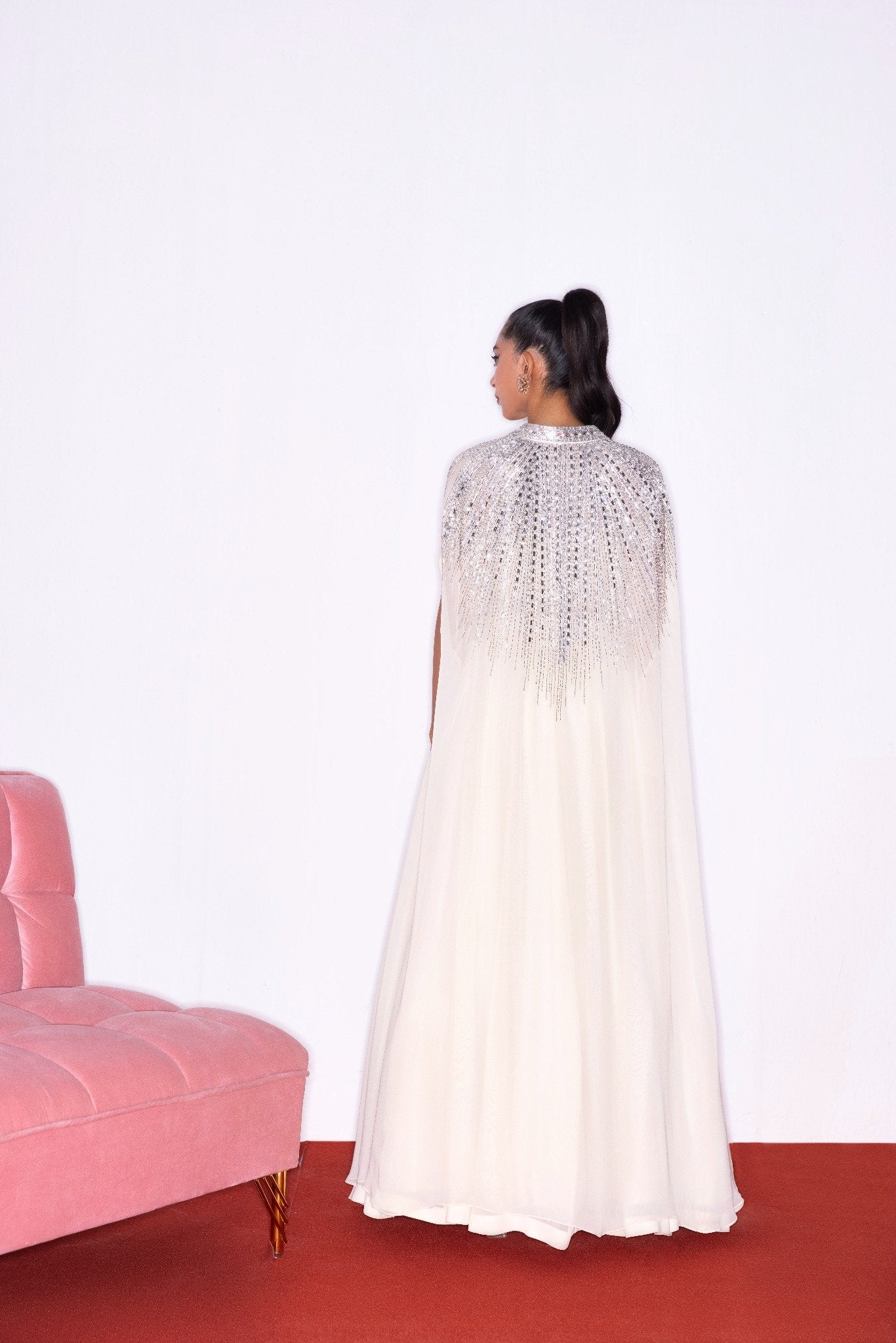 IVORY CAPE & LEHENGA SET