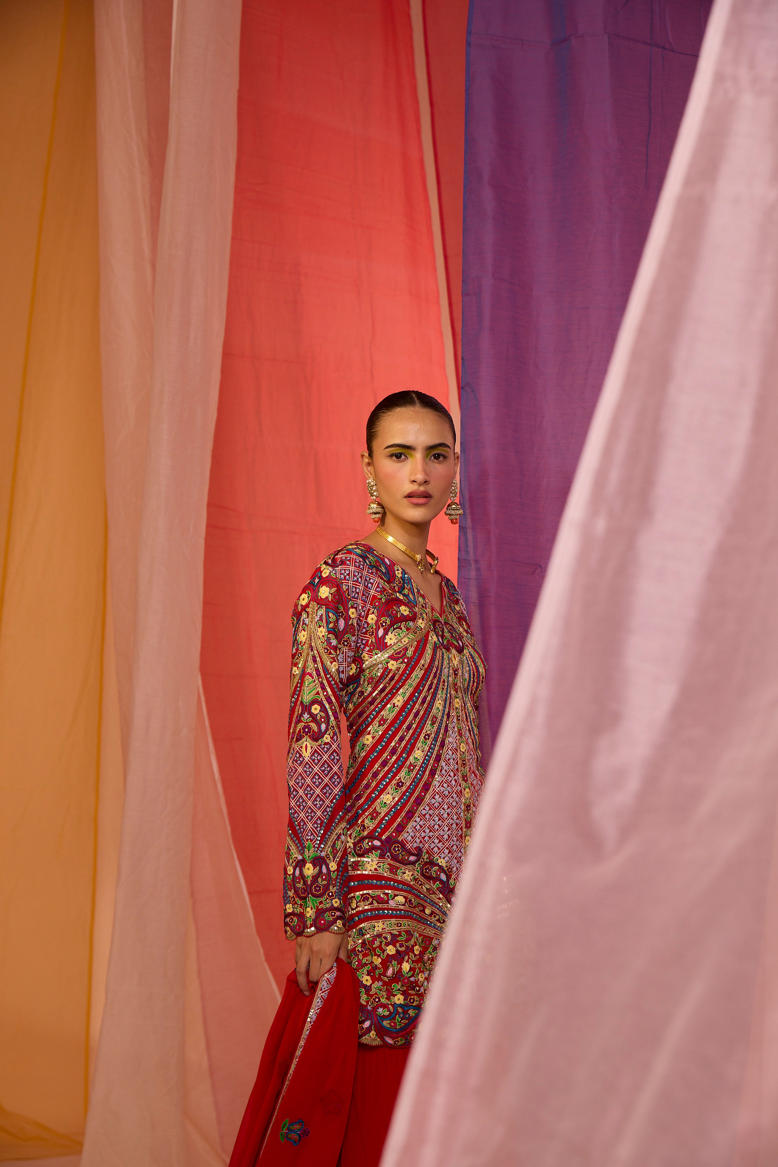 Multi Colour Sharara (Heavy) - S395