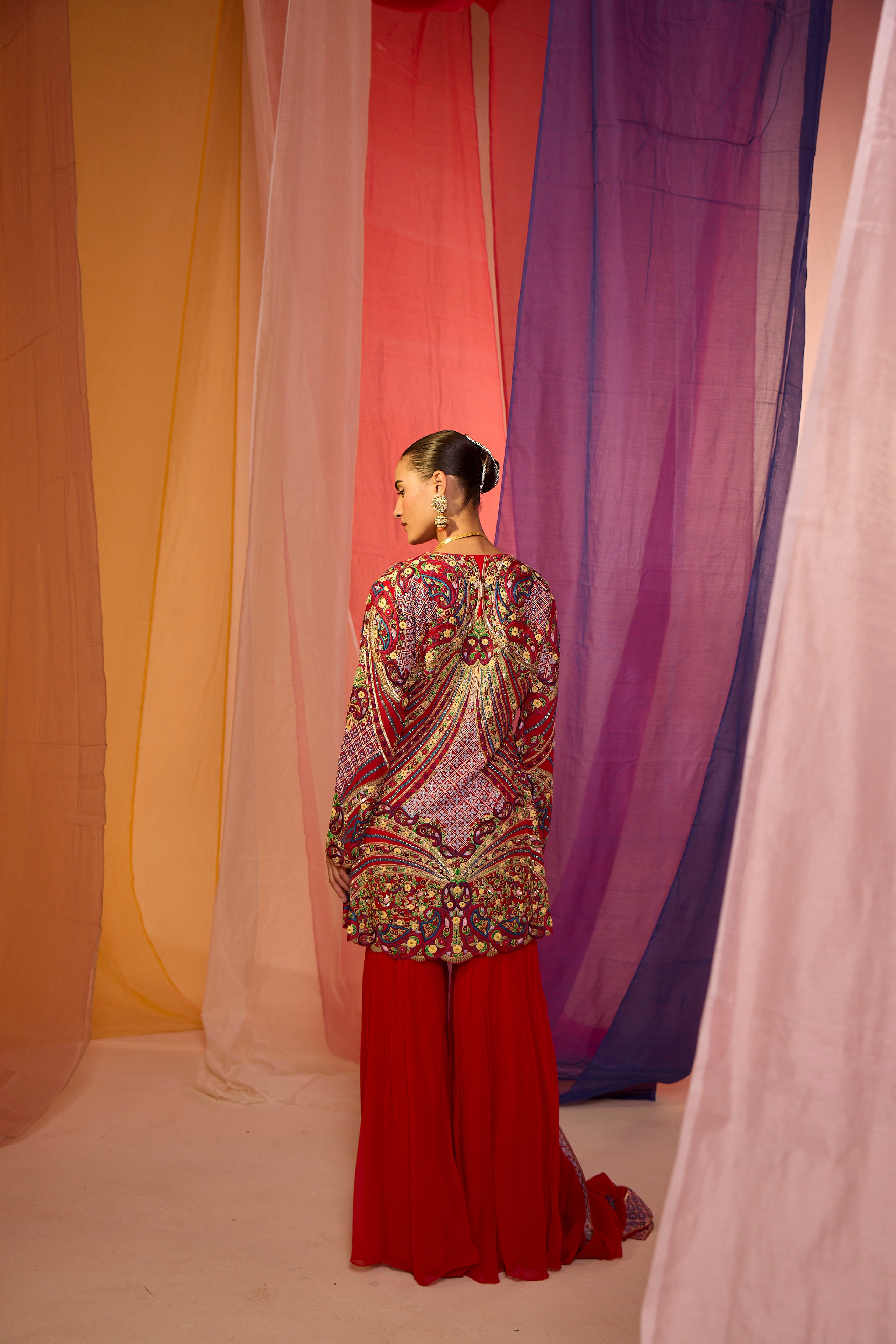Multi Colour Sharara (Heavy) - S395