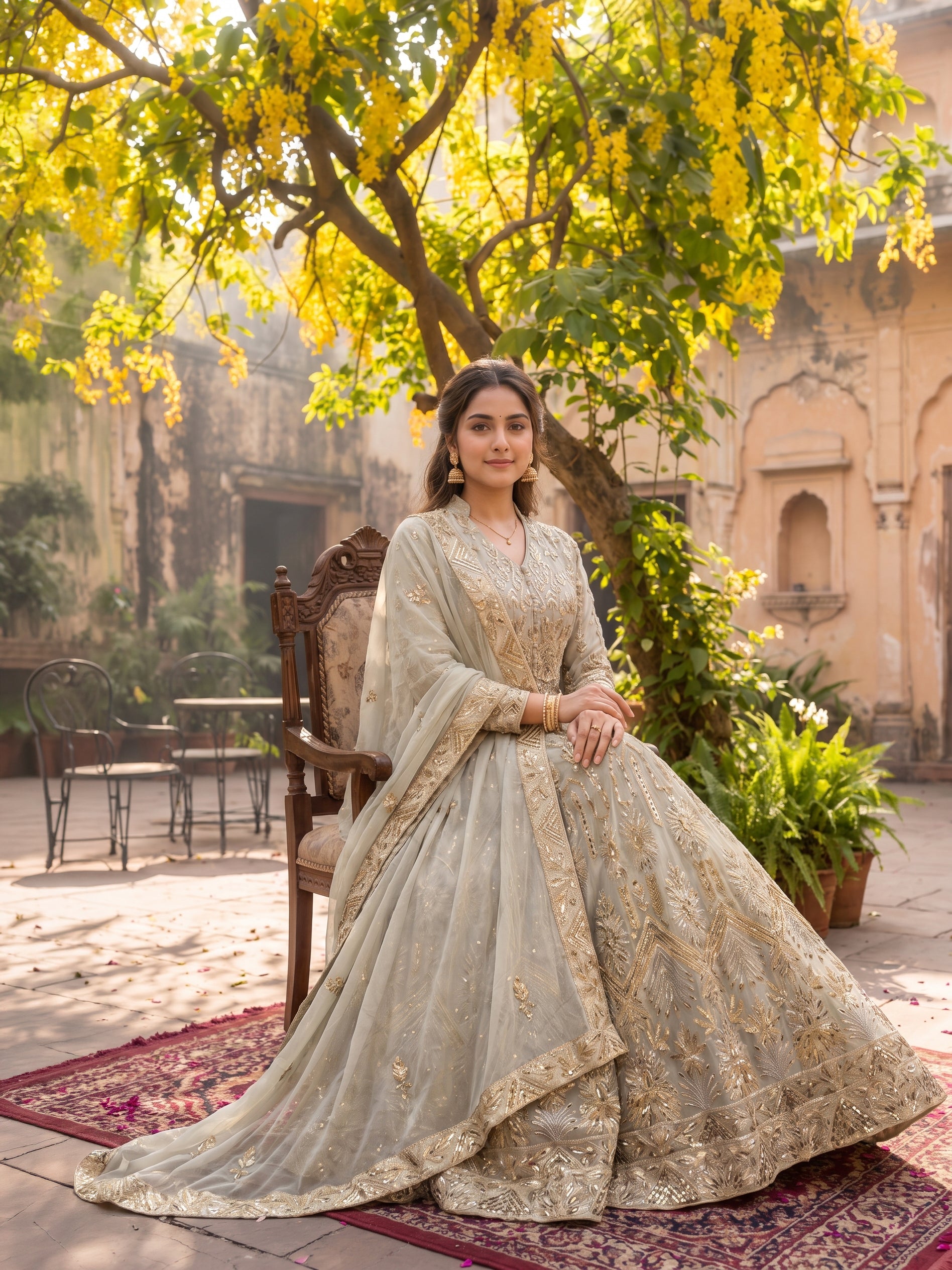 ROOHAB ROYAL SEA GREEN ANARKALI