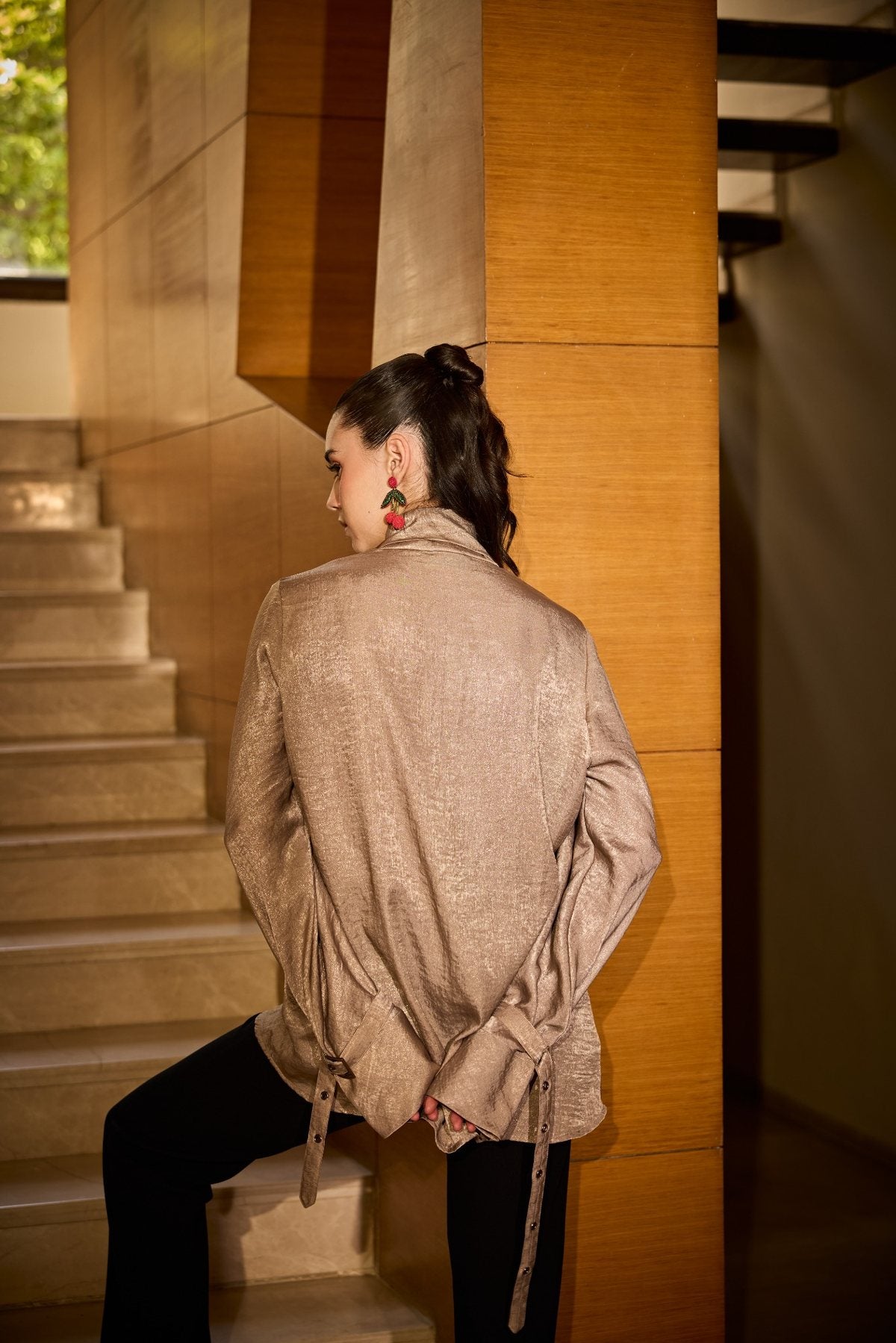 TASSEL TIE GOLDEN HOUR SHIRT